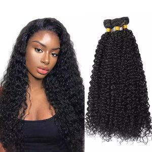 Fasci ricci piene 1/3/4pcs estensioni di capelli umani 100% non trasformati peli umani peli bundle jerry curl