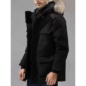 Kanadyjskie zimowe kurtki gęsi ciepły płaszcz w dół najwyższej jakości męskie puffer z kapturem grube parka doudoune homme płaszcze na zewnątrz upscale541 Winter01