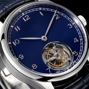 TC Montre de Luxe Mens 시계 42x11mm 81905 Tourbillon 매뉴얼 기계 운동 강철 케이스 럭셔리 시계 relojes