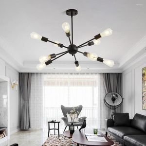 Lampadari a LED Nordic Spazzote Nichel Black Black Brass Gold Industrial Pendant Lightis per soggiorno Antiquariato Antiqua