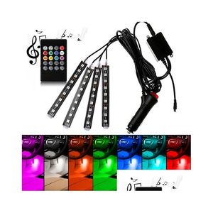 Andere Innenzubehör Car LED Light RGB Lichter Musik Synchronisation Rhythmus Sound aktive Funktion und drahtlose Fernbedienungssteuerung DHRPP liefern DHRPP