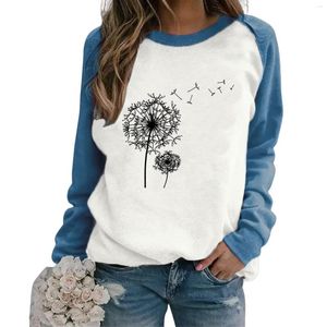 Kadın Hoodies Sıradan Kadınlar Karahindi Baskı Sweatshirt Sweatshirt Kazak Uzun Kollu Müret