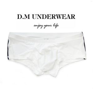 Underpants Fashion Letters Sexy Gay Top Men's White Pink Black Underwear Male Comfortable Breathable Low Waist Boxer Shorts