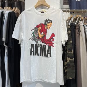 メンズのTシャツakiraヴィンテージティールーズカジュアルカジュアンメカニカルアームプリントショートスリーブストリートウェア高品質アニメ服の男性Tシャツ230818