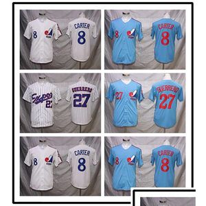 Ioga camisetas de beisebol Montreal Expos Andre Dawson Gary Carter Pete Ros