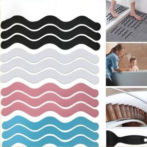 Bath Mats 48Pcs S Shaped Safety Strips Shower Stickers Self-Adhesive Bathtub Waterproof Anti Slip Bathroom