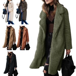 Womens Wool Blends Women Winter Fuzzy Fuzzy Lapel Cardigan Coats Outer;