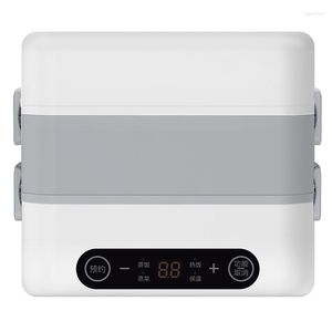 Lancheira elétrica pequena fogão portátil de fogão automático Isolamento de tempo de times Mini Máquina de cozinha mais quente de alimentos