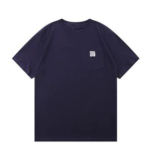 カーハートメンズTシャツソリッドカラーワークポケットクラシックカーハートシャツユニセックスルース半袖プリント花柄の通気性TシャツW2