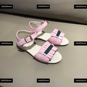 Çocuklar Sandalet Metal Dekorasyon Kız Terlik Çocuk Ayakkabıları Yaz Moda Günlük Ayakkabı Kutusu Ambalaj Çocuk Boyutu 26-35 ÜCRETSİZ Nakliye