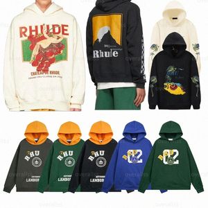 Mens hoodies RHUDE Hooded Men Women Designer Hoodies fashion Popular logo Letters printing Pullover winter Sweatshirts r1Ck#