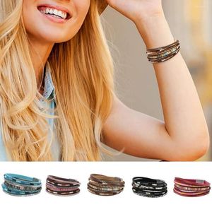 Strand Bohemia Multiyer Women Bracciale in vetro Fux Ethnic Boho Girls Match Girling Fashion Jewelry