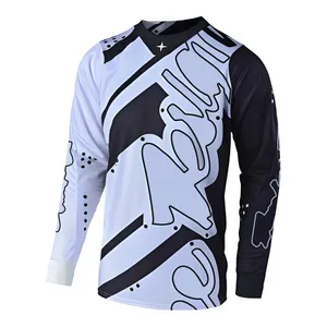 Summer motorcycle quick-drying suit men's long sleeve quick-drying T-shirt mountain bike riding suit plus size racing suit