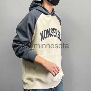 Herren Hoodies Sweatshirts Spring Streetwear Trendy Letter Print Spleißen Hoodie Men Kleidung Koreaner Hip Hop Sweatshirt Harajuku Hochwertiger Pullover M J230818