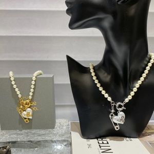 354509 Women Jewelry Designer Multilayer for Women Jewelry Gift Pearl Rhinestone Orbit Necklace Clavicle Chain Baroque Pearl Necklaces