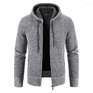 Men's Sweaters Winter Tick Cardian Mens Sweater Zipper Ded Fasion Warm Slim Fit Knitted Male Fleece Dies Coats Men M-4XL