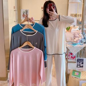 Frauen Nachtwäsche 2023 Frühling Sommernachtkleidung Bingscheng Stofftasche Pyjama Langarm japanischer Haushaltsanzug Schlaf Dünn