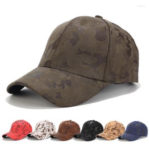 Bollmössor Suede Camouflage Baseball Cap Women Outdoor Sports Jungle Hat Sunscreen Justerbara män Sun Casquette