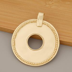 Pendant Necklaces 1pc/Lot MaGold Color Boho Large Hollow Open Round Circle Charms Pendants For DIY Necklace Jewelry Making Accessories