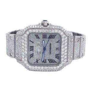 AP Watches APS Factory Full Mosonite Diamond 100% Utmärkt vatten Ristant Ice Crushed Antique Dign Natural Moisannite Real Men's