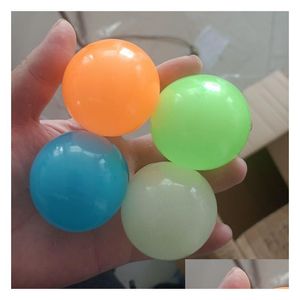 Decompression Toy Kids Toys Ceiling Luminous Ball Glow In The Dark Squishy Anti Stress Balls Stretchable Soft Squeeze Adult Party Gift Dhmlo
