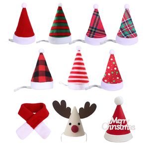 Psa odzież Pet Cat Christmas Hat Small Puppy Santa Santa Holiday Costume Ornaments Cosplay Props Hats for Costume Materia 230818