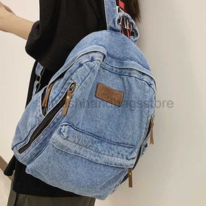 Backpack de designer Backpack Style Novo Cowboy Feminino Retro Travel Bag de grande capacidade para estudantes universitários jovens garotas rugtasbackpackstylishhandbagsstore