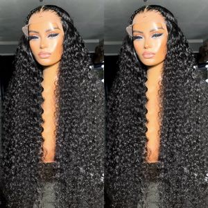 250 densidade onda profunda 30 40 polegadas 13x4 Lace Frente Hair Human Wig Brasileiro HD Transparente Frontal Sem Glue