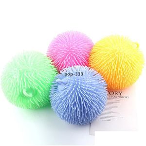 Dekompressionsleksak Creative TPR Flash Uppblåsbar BALL ELASTIC PINNING LÄTTA Stress Barnen Toys Drop Delivery Gifts Novelty GAG DHAJB