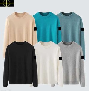 Swatery męskie designerskie bluzy dzianina bluza załoga szyja długie slevee pullover bluza z kapturem para odzieży jesień i wiosenne ciepłe kamienie na wyspie technik polarowy tops 999