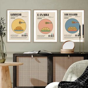 Canvas pintando delicadeza alimentos artes de parede de parede Itália Nórdica Posters de sala de jantar e estampas impressão de parede decoração de cozinha decoração sem moldura wo6