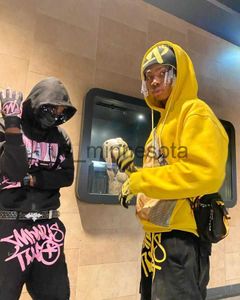 Herrtröjor tröjor y2k hoodie man harajuku madonna grafisk tryck överdimensionerad hoodie tröja 2023 ny hip hop punk rock gothic topps streetwear het j230818