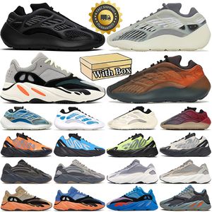 Med Box 700 V3 Rinnande skor 700S V2 Herrtränare Kvinnor Alvah Azael Static Solid Gray Magnet Blue Cream Bright Blue Salt Designer Män Kvinnor Utomhus Sportsneakers