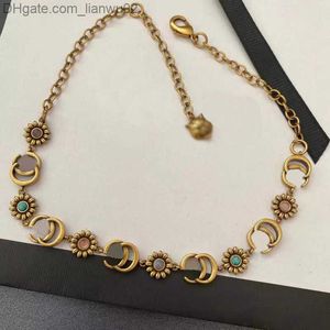 Pendant Necklaces 18K Gold Plated Brass Copper Designer Necklaces Choker Chain GLetter Pendants Fashion Womens Necklace Wedding Jewelry Accessories B224 Z230819