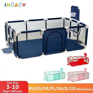 Baby Rail Imbaby Kids Furniture Playpen For Children Stora torr pool Säkerhet inomhusbarriärer Hem Lekplats Park 0 6 år 230818