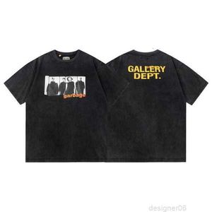 Lettera di camicia hip-hop da uomo Old T Dept Gallery Shirts Shils-Ink 2023 Street Overtize Short Short Maniche CPU4 8vv3C