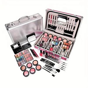 Kit de maquiagem portátil de alta qualidade com sombra all-in-one, lápis, lápis de lápis de lipstick, marcador e sobrancelha-Presente de Dia dos Namorados Perfeito para Mulheres