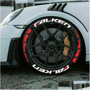 Adesivi per auto Lettere pneumatici 3D Ruota per lettere di pneumatici Ruota impermeabile personalizzata e ferma adesiva. Y220609 Drople Delivery Mobiles Moto DHCJZ