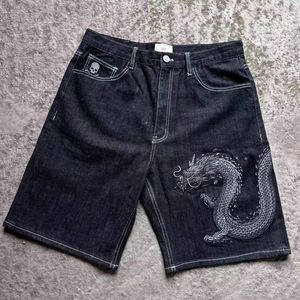 Męskie dżinsy Summer Men Slim Denim Shorts Y2K Casual Fashion Lose Earme All Match dżinsy męskie czarne dżinsy