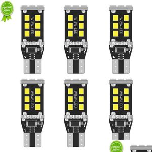 Dekoratif Işıklar 6pcs 1400lm T15 LED LAMP IŞIK W16W CANBUS HATA YOK 2835 15SMD 912 921 BB Araba yedek 6000K Sarı Damla Del Dh2CH