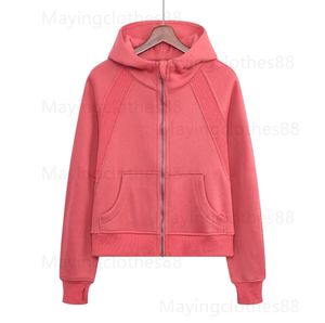 LL yoga hoodie Autumn/Winter Yoga Set Hoodie Half zip Women's sports sweater Loose blazer Fitness short fleece yoga coat SweatshirtPLZ9