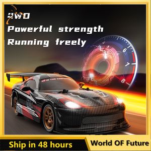 Diecast Model Full Scale 1 16 All Wheel Drive Remote Control High Speed ​​Drift Car Cool Lights Competitive RC Racing Toys Car Model Deco 230818