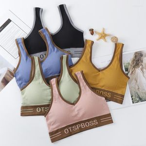 Bustiers korsetter Kvinnor Tube Top 2023 Push Up Sports Bh Woman Sömlös brev tryckt underkläder Sexig BRALETTE Lingerie Brassiere Workout