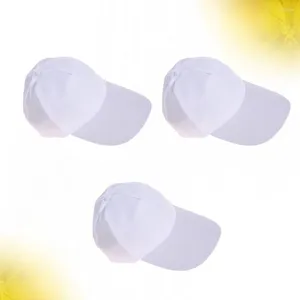 Ball Caps 3pcs Plain Blank Baseball White Hats Sun DIY Painting For Kids Children Toddlers