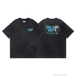 Lettera di camicia hip-hop da uomo Old T Dept Gallery Shirt Shirts Splash-Ink 2023 Street Oversize Short Short Maniche CPU4 2S092