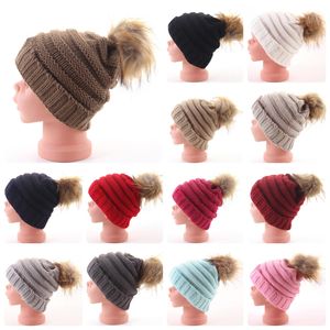 Party Hats Warm Baby Kid Toddler Winter Cap Hat Trendy Beanie Kids Hatts Wool Knit Outdoor Sports Caps Children Christmas Gifts Q496