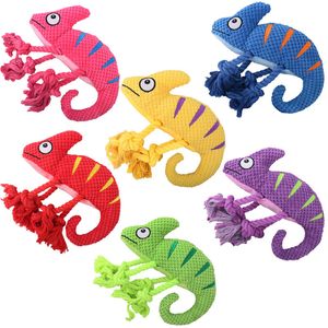 Dog Toys Tuggar för små stora hundar kameleon plysch Squeaky Toy Puppy Chew Bite Resistant Pet för Squeaker 230818