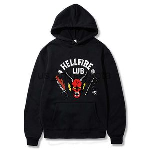 Felte con cappuccio maschile 2023 New Stranger Things Season Hoodie Strange Story 4 Magione sciolto con cappuccio J230818