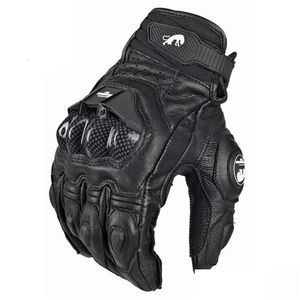 Motorcycle Gloves Black Racing Genuine Leather Motorbike White Road Team Glove Men Summer Winter Drop Delivery Mobiles Motorcycles A Dhl0F