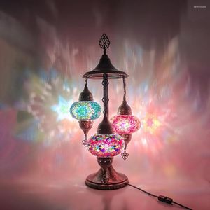 Lampy stołowe Projekt Różne kolory Turecka mozaika lampa